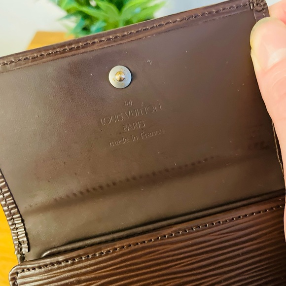LOUIS VUITTON Elise Epi Leather Brown Compact Wallet 💯 AUTHENTIC - Picture 7 of 15